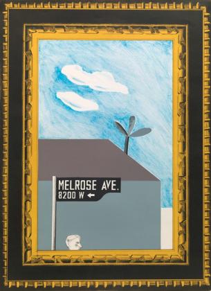 Click to enlarge Picture of Melrose Avenue in an Ornate Gold Frame