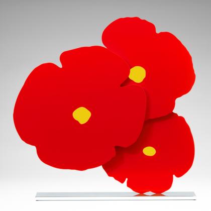 Click to enlarge Red with Yellow Poppies