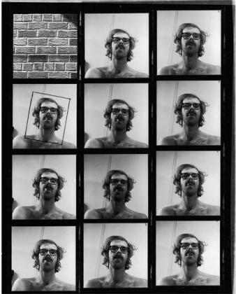 Click to enlarge Untitled (Self-Portrait Contact Sheet)