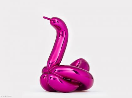 Click to enlarge Balloon Swan (Magenta)