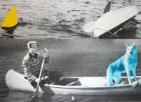 Man, Dog (Blue), Canoe/Shark Fins (One Yellow), Capsized Boat2002